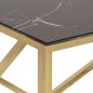 vidaXL Couchtisch Golden Edelstahl und Hartglas