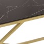 vidaXL Couchtisch Golden Edelstahl und Hartglas