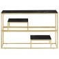 vidaXL Konsolentisch Golden Edelstahl und Hartglas vidaXL Konsolentisch Golden Edelstahl und Hartglas