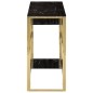 vidaXL Konsolentisch Golden Edelstahl und Hartglas vidaXL Konsolentisch Golden Edelstahl und Hartglas