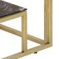 vidaXL Konsolentisch Golden Edelstahl und Hartglas vidaXL Konsolentisch Golden Edelstahl und Hartglas