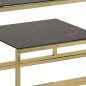 vidaXL Konsolentisch Golden Edelstahl und Hartglas vidaXL Konsolentisch Golden Edelstahl und Hartglas