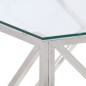 vidaXL Couchtisch Silbern Edelstahl und Hartglas vidaXL Couchtisch Silbern Edelstahl und Hartglas