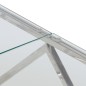 vidaXL Couchtisch Silbern Edelstahl und Hartglas vidaXL Couchtisch Silbern Edelstahl und Hartglas