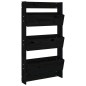 vidaXL Wand-Pflanzkübel 3 Fächer 60x18,5x110 cm Schwarz Kiefernholz vidaXL Wand-Pflanzkübel 3 Fächer 60x18,5x110 cm Schwarz Kiefernholz