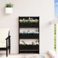 vidaXL Wand-Pflanzkübel 3 Fächer 60x18,5x110 cm Schwarz Kiefernholz vidaXL Wand-Pflanzkübel 3 Fächer 60x18,5x110 cm Schwarz Kiefernholz