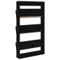 vidaXL Wand-Pflanzkübel 3 Fächer 60x18,5x110 cm Schwarz Kiefernholz vidaXL Wand-Pflanzkübel 3 Fächer 60x18,5x110 cm Schwarz Kiefernholz