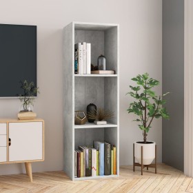 vidaXL Bücherregal/TV-Schrank Betongrau 36x30x114 cm Holzwerkstoff