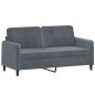 vidaXL 2-Sitzer-Sofa mit Zierkissen Dunkelgrau 140 cm Samt vidaXL 2-Sitzer-Sofa mit Zierkissen Dunkelgrau 140 cm Samt