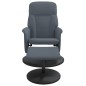 vidaXL Relaxsessel mit Hocker Dunkelgrau Samt vidaXL Relaxsessel mit Hocker Dunkelgrau Samt