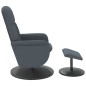 vidaXL Relaxsessel mit Hocker Dunkelgrau Samt vidaXL Relaxsessel mit Hocker Dunkelgrau Samt