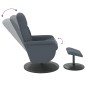 vidaXL Relaxsessel mit Hocker Dunkelgrau Samt vidaXL Relaxsessel mit Hocker Dunkelgrau Samt
