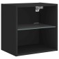 vidaXL Wand-Nachttische mit LED-Leuchten 2 Stk. Schwarz vidaXL Wand-Nachttische mit LED-Leuchten 2 Stk. Schwarz