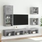 vidaXL Wand-Nachttische mit LED-Leuchten 2 Stk. Betongrau vidaXL Wand-Nachttische mit LED-Leuchten 2 Stk. Betongrau