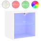 vidaXL Wand-Nachttische mit LED-Leuchten 2 Stk. Weiß vidaXL Wand-Nachttische mit LED-Leuchten 2 Stk. Weiß