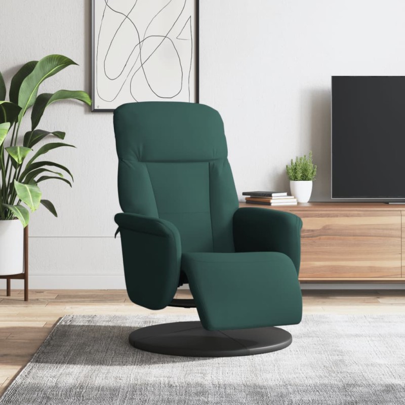 vidaXL Relaxsessel mit Fußteil Dunkelgrün Samt vidaXL Relaxsessel mit Fußteil Dunkelgrün Samt