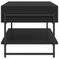 vidaXL Couchtisch Schwarz 90x50x45 cm Holzwerkstoff vidaXL Couchtisch Schwarz 90x50x45 cm Holzwerkstoff