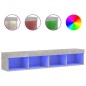 vidaXL TV-Schränke mit LED-Leuchten 2 Stk. Betongrau 80x30x30 cm vidaXL TV-Schränke mit LED-Leuchten 2 Stk. Betongrau 80x30x30 cm