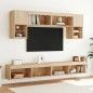 vidaXL TV-Schränke mit LED-Leuchten 2 Stk. Sonoma-Eiche 100x30x30 cm