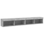 vidaXL TV-Schränke mit LED-Leuchten 2 Stk. Betongrau 100x30x30 cm vidaXL TV-Schränke mit LED-Leuchten 2 Stk. Betongrau 100x30x30 cm