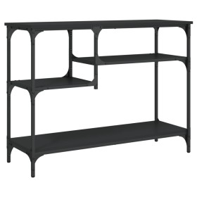 vidaXL Konsolentisch mit Ablagen Schwarz 100x35x75 cm