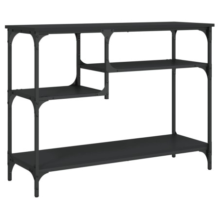vidaXL Konsolentisch mit Ablagen Schwarz 100x35x75 cm