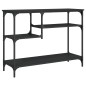 vidaXL Konsolentisch mit Ablagen Schwarz 100x35x75 cm vidaXL Konsolentisch mit Ablagen Schwarz 100x35x75 cm