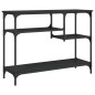 vidaXL Konsolentisch mit Ablagen Schwarz 100x35x75 cm vidaXL Konsolentisch mit Ablagen Schwarz 100x35x75 cm