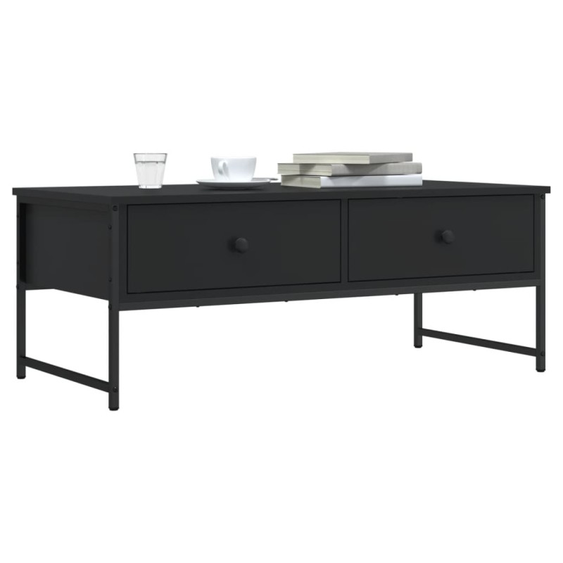vidaXL Couchtisch Schwarz 101x49x39,5 cm Holzwerkstoff vidaXL Couchtisch Schwarz 101x49x39,5 cm Holzwerkstoff