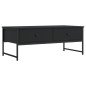 vidaXL Couchtisch Schwarz 101x49x39,5 cm Holzwerkstoff vidaXL Couchtisch Schwarz 101x49x39,5 cm Holzwerkstoff