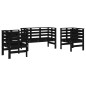 vidaXL 3-tlg. Garten-Lounge-Set Schwarz Massivholz Kiefer vidaXL 3-tlg. Garten-Lounge-Set Schwarz Massivholz Kiefer