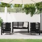 vidaXL 3-tlg. Garten-Lounge-Set Schwarz Massivholz Kiefer vidaXL 3-tlg. Garten-Lounge-Set Schwarz Massivholz Kiefer