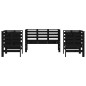 vidaXL 3-tlg. Garten-Lounge-Set Schwarz Massivholz Kiefer vidaXL 3-tlg. Garten-Lounge-Set Schwarz Massivholz Kiefer