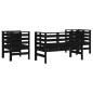 vidaXL 3-tlg. Garten-Lounge-Set Schwarz Massivholz Kiefer vidaXL 3-tlg. Garten-Lounge-Set Schwarz Massivholz Kiefer