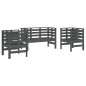 vidaXL 3-tlg. Garten-Lounge-Set Grau Massivholz Kiefer vidaXL 3-tlg. Garten-Lounge-Set Grau Massivholz Kiefer