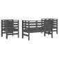 vidaXL 3-tlg. Garten-Lounge-Set Grau Massivholz Kiefer vidaXL 3-tlg. Garten-Lounge-Set Grau Massivholz Kiefer