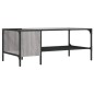 vidaXL Couchtisch mit Regal Grau Sonoma 100x51x40 cm Holzwerkstoff vidaXL Couchtisch mit Regal Grau Sonoma 100x51x40 cm Holzwerkstoff