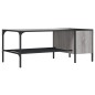 vidaXL Couchtisch mit Regal Grau Sonoma 100x51x40 cm Holzwerkstoff vidaXL Couchtisch mit Regal Grau Sonoma 100x51x40 cm Holzwerkstoff
