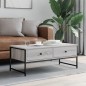 vidaXL Couchtisch Grau Sonoma 101x49x39,5 cm Holzwerkstoff vidaXL Couchtisch Grau Sonoma 101x49x39,5 cm Holzwerkstoff