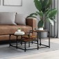 vidaXL Couchtisch Räuchereiche 68x68x40 cm Holzwerkstoff vidaXL Couchtisch Räuchereiche 68x68x40 cm Holzwerkstoff