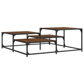 vidaXL Couchtisch Braun Eichen-Optik 107x107x40 cm Holzwerkstoff