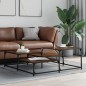 vidaXL Couchtisch Braun Eichen-Optik 107x107x40 cm Holzwerkstoff vidaXL Couchtisch Braun Eichen-Optik 107x107x40 cm Holzwerkstoff