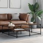 vidaXL Couchtisch Räuchereiche 107x107x40 cm Holzwerkstoff vidaXL Couchtisch Räuchereiche 107x107x40 cm Holzwerkstoff