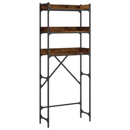 vidaXL Waschmaschinenregal Räuchereiche 67x25x163 cm Holzwerkstoff