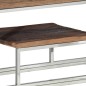 vidaXL Konsolentisch Silbern Edelstahl und Massivholz vidaXL Konsolentisch Silbern Edelstahl und Massivholz