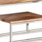 vidaXL Konsolentisch Silbern Edelstahl und Massivholz Akazie vidaXL Konsolentisch Silbern Edelstahl und Massivholz Akazie