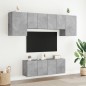 vidaXL 6-tlg. Wohnwand Betongrau Holzwerkstoff vidaXL 6-tlg. Wohnwand Betongrau Holzwerkstoff