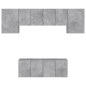 vidaXL 6-tlg. Wohnwand Betongrau Holzwerkstoff vidaXL 6-tlg. Wohnwand Betongrau Holzwerkstoff
