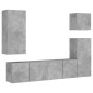 vidaXL 5-tlg. Wohnwand Betongrau Holzwerkstoff vidaXL 5-tlg. Wohnwand Betongrau Holzwerkstoff