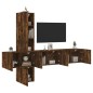 vidaXL 5-tlg. Wohnwand Räuchereiche Holzwerkstoff vidaXL 5-tlg. Wohnwand Räuchereiche Holzwerkstoff